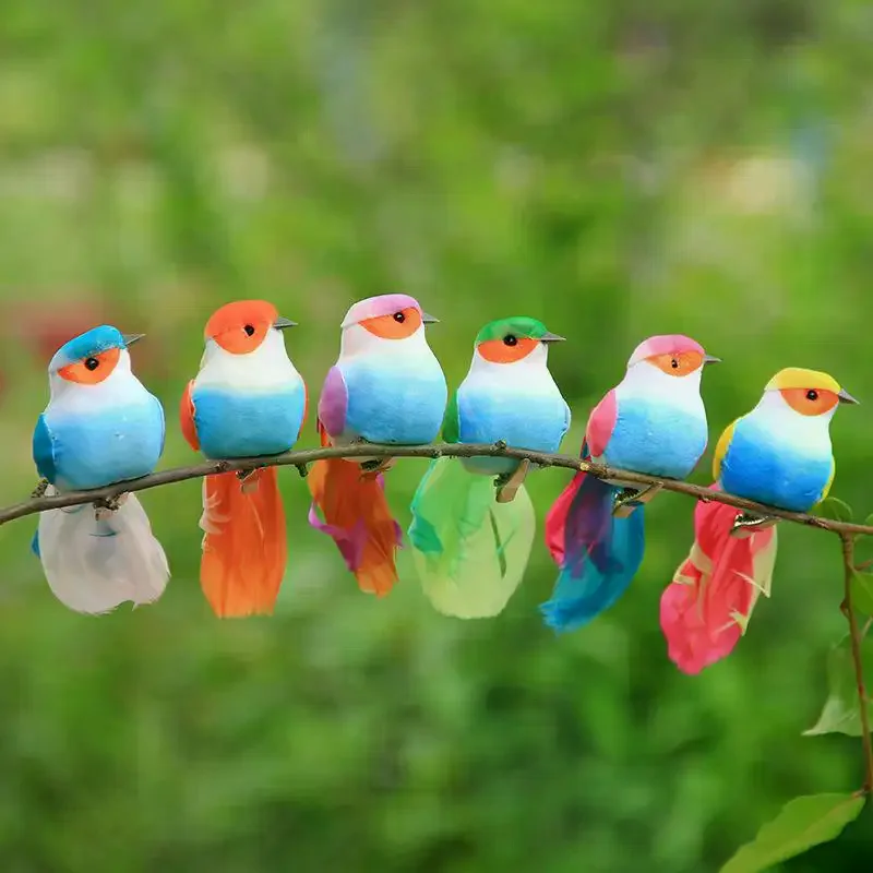 3D Fake Craft Birds Artificial Foam Feathers Birds Birthday Party Decorations Home Garden Wedding Decoration