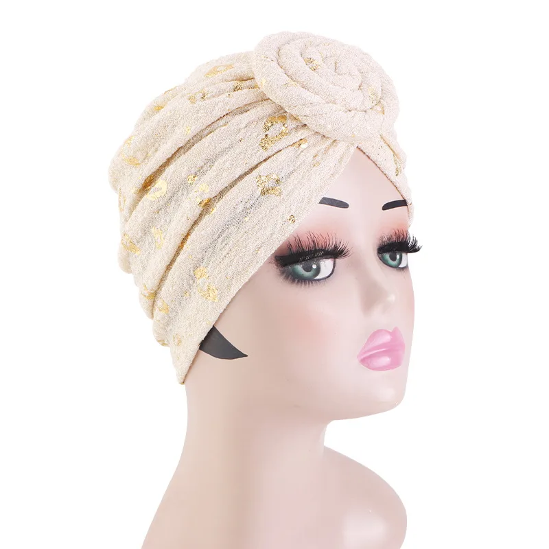 Neue Damen-Hijabs, Turban-Hüte, Pailletten-Kopftücher in Unifarben, Afrikanische Kopfwickel, Elastische Haabedeckung, Hochzeits-Party-Kopfbedeckung, Turban – Detail 14
