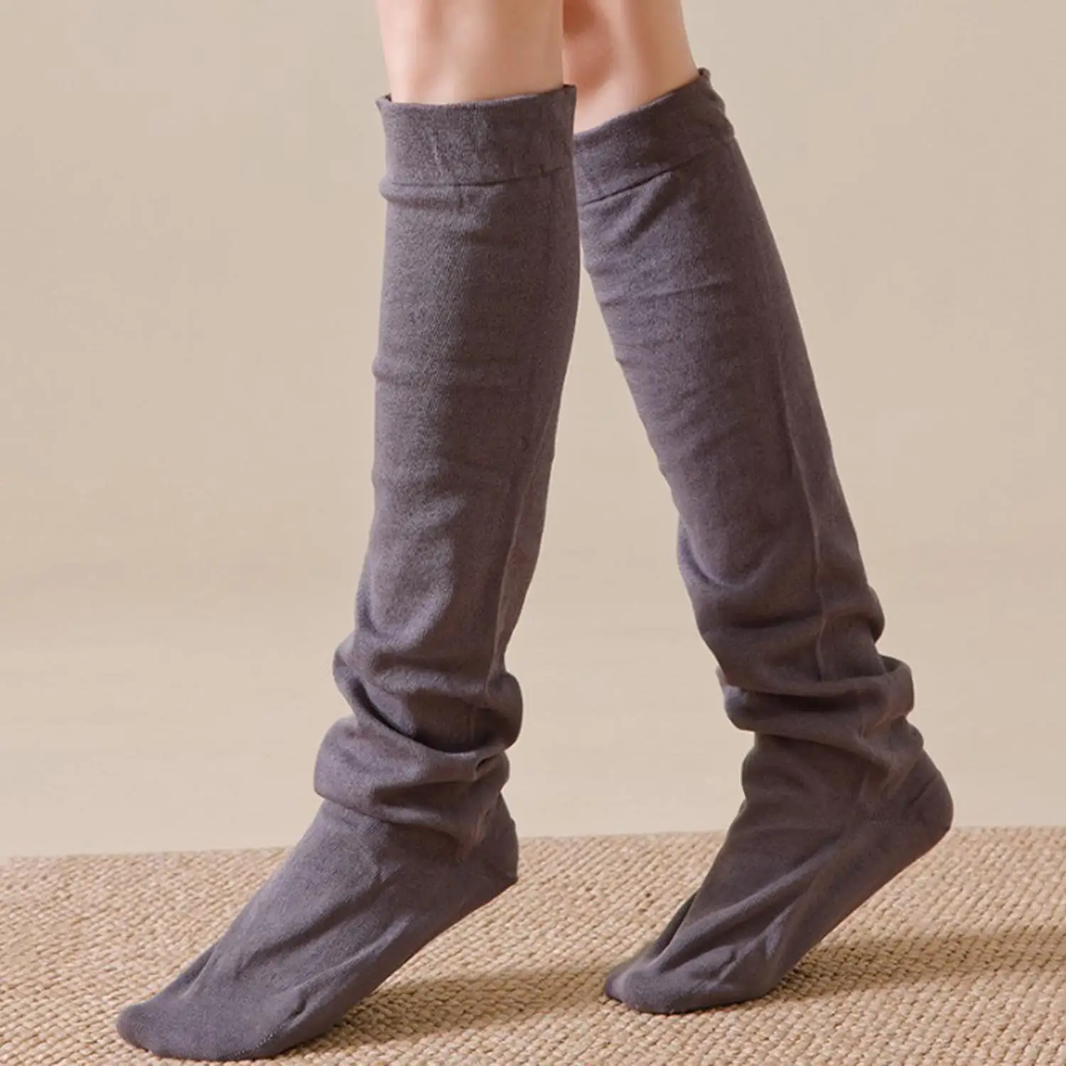 

1Pair Loose Mouth Pure Cotton Calf Socks For Sleeping Women Warm Air Conditioning Socks High Tube Special For Autumn And Winter