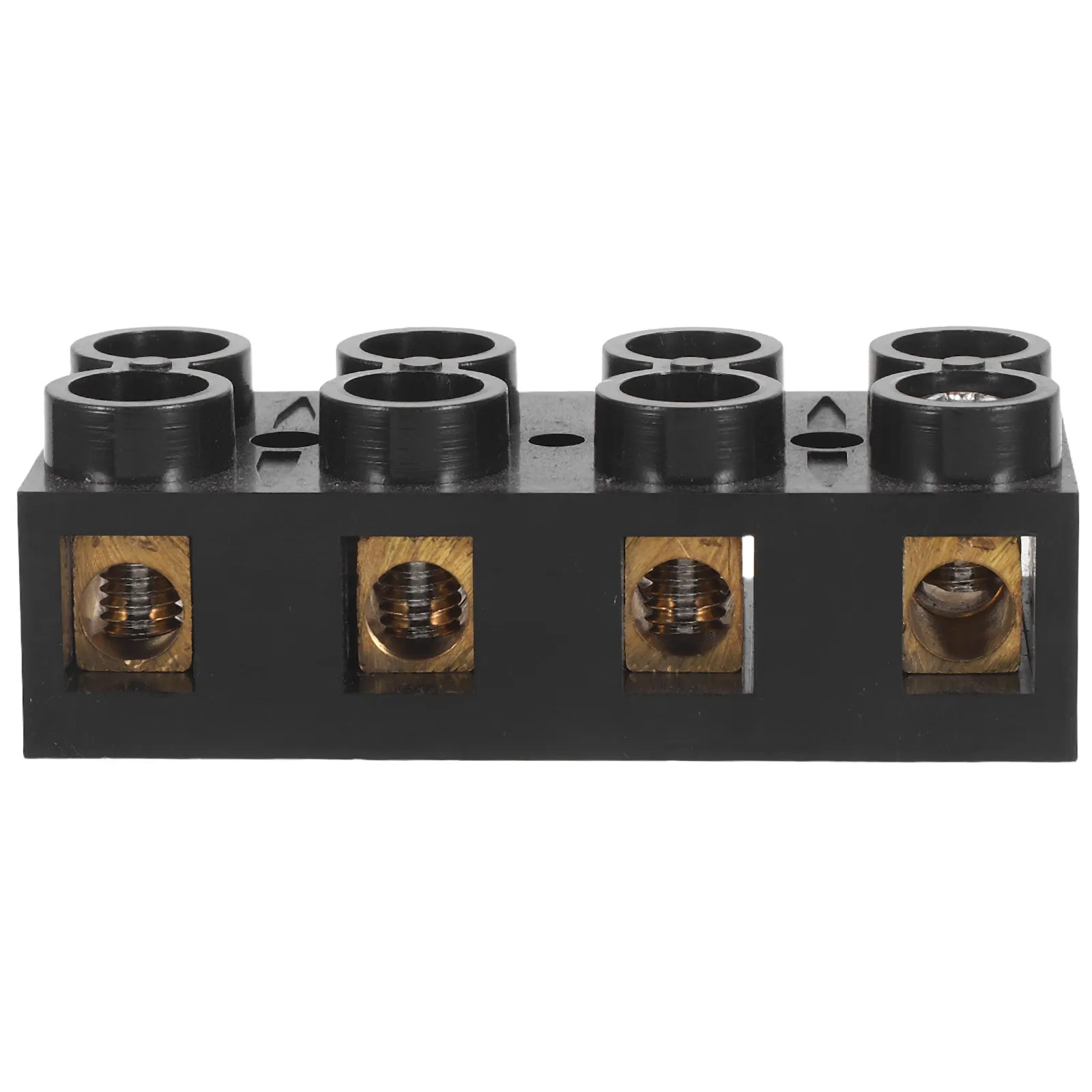 4 Position Terminal Block Large Current Screw Connector Dual Row Electrical Ground Barrier Circuit Wire Strip 60A