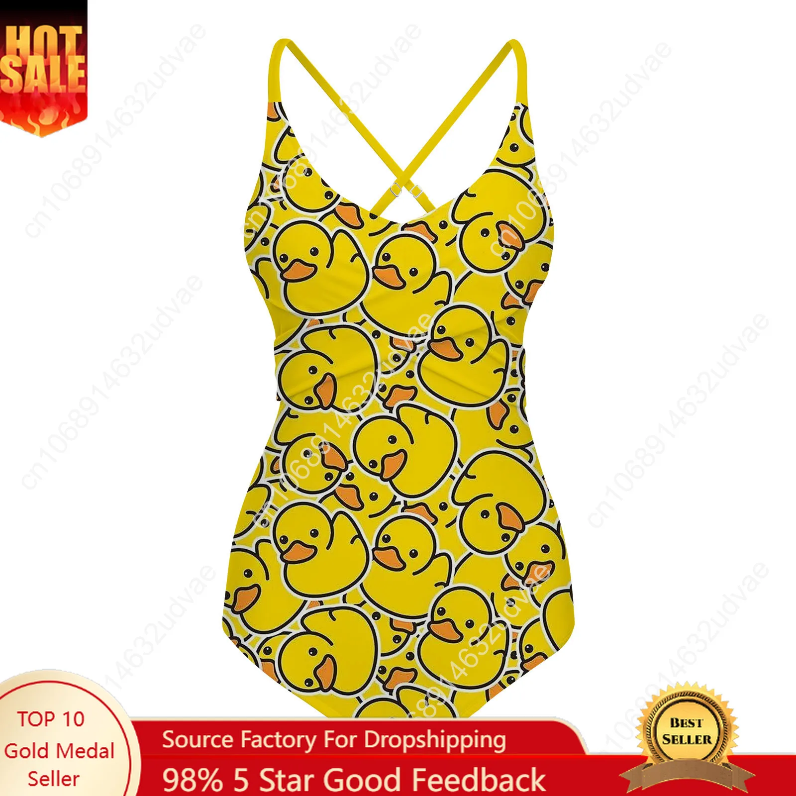 

Yellow Duck Swimsuit Womens Sling Swimsuits Personalized Sexy Swimwear Pool Party Beach Bikini Summer Customize Bathing Suits