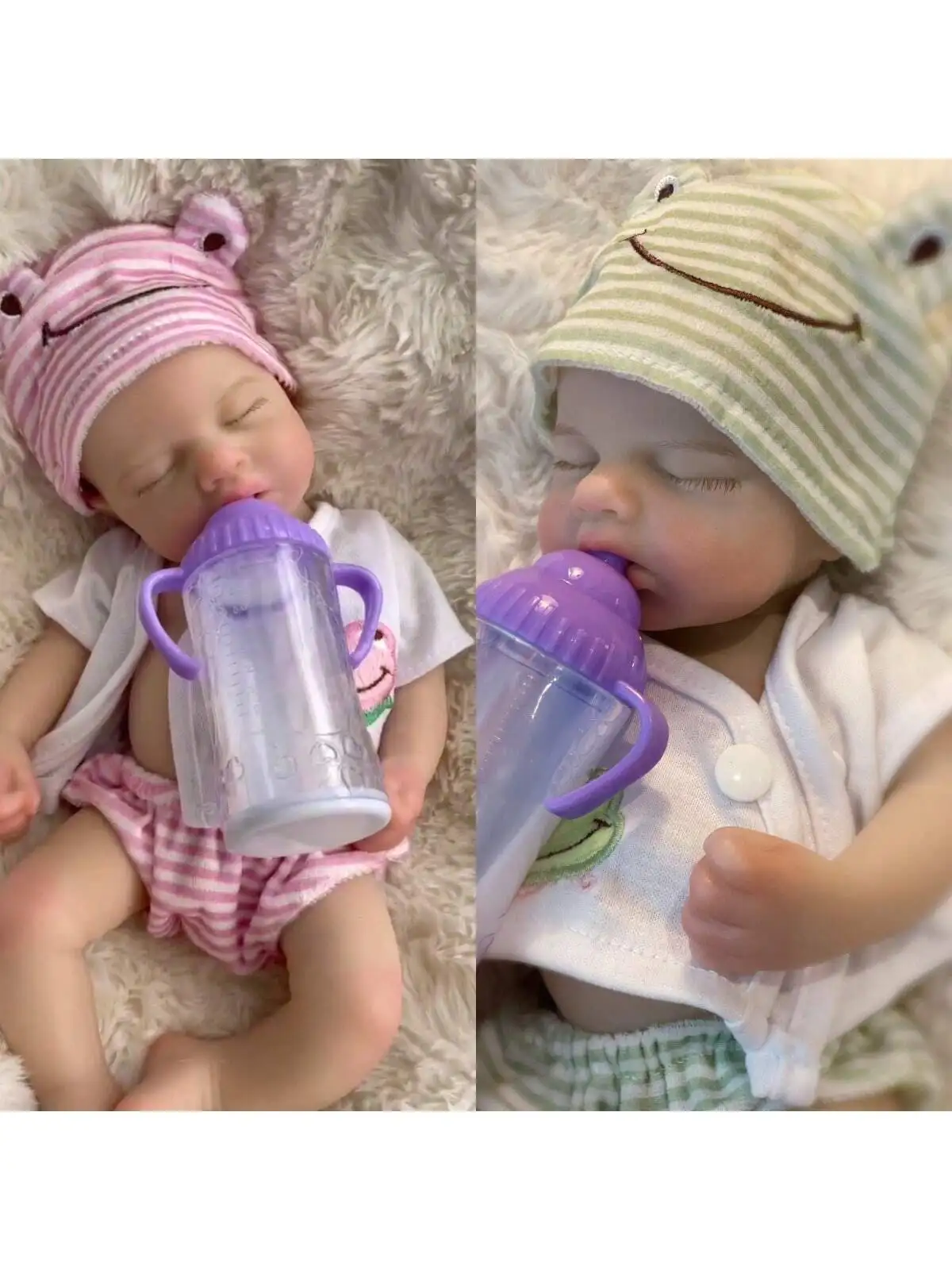 13 بوصة سيليكون لولو تولد من جديد فتاة أو صبي طفل صناعة يدوية مع لمسة ناعمة، يمكن فتح الفم، دمية بيبي رائعة لحديثي الولادة