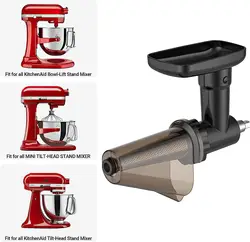 2024Fruit & Vegetable Strainer Attachment Set for Kitchenaid Stand Mixer, Includes Food Grinder Attachment with Sausage Stuffer