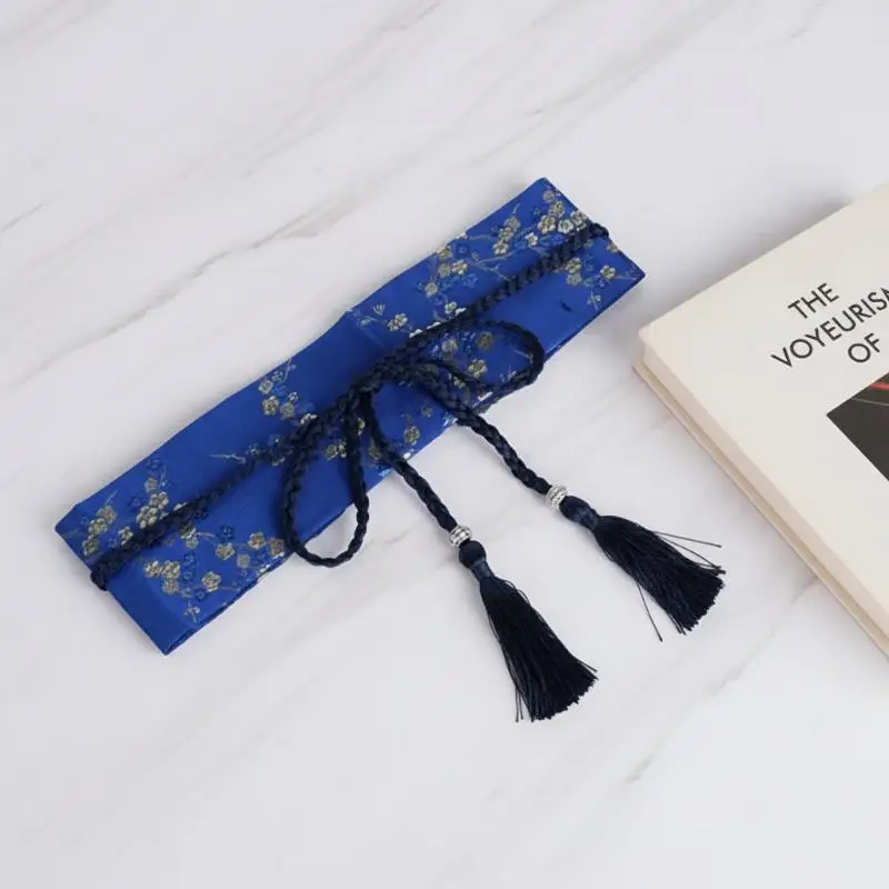 Elegant Vintage Floral Bow Tie Belt Embroidered Women Waistband for Dressy Occasions