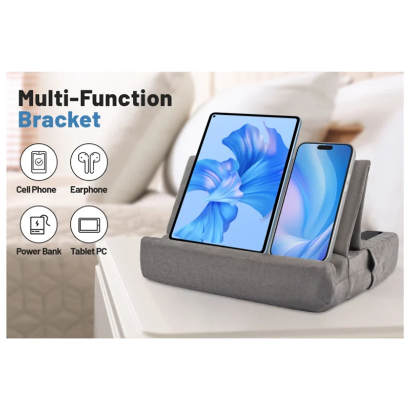 

ABUL-Tablet Pillow Holder Foldable Ipad Stand Soft Pad Dock Angle Adjustable Soft Pad Dock