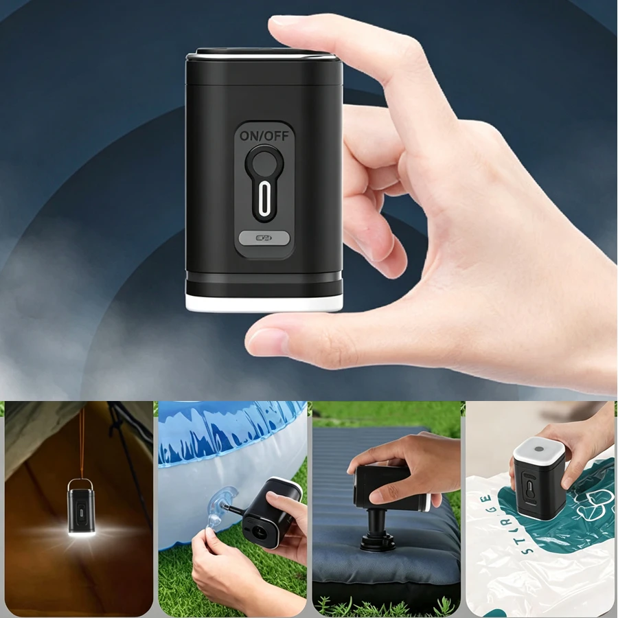 Portable Wireless Air Compressor Shisha Hookah Pump Charcoal Coal Starter Air Pump for Inflating Air Cushions Beds Swim Ring