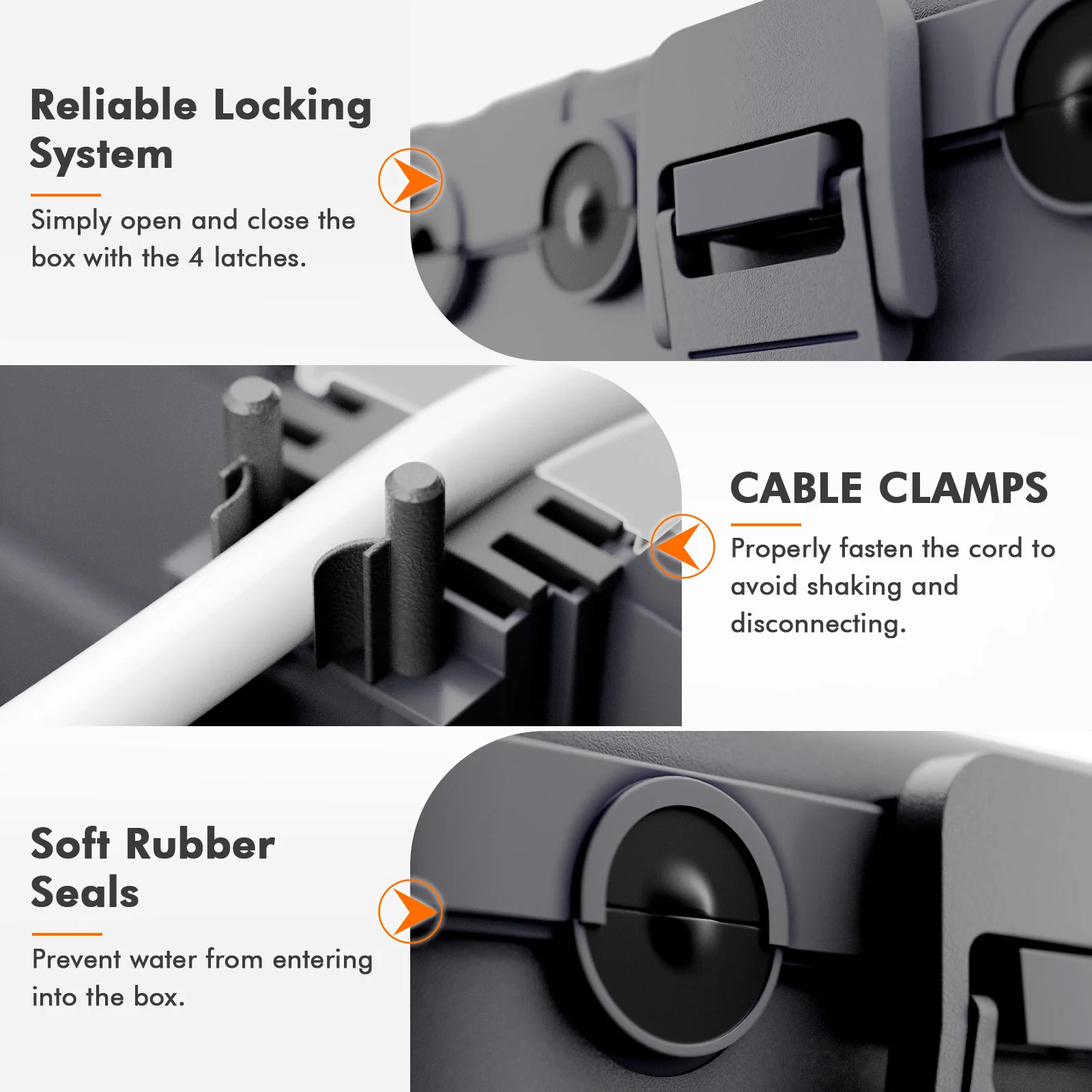 Weatherproof Connection Box Outdoor Extension Cord Cover Outdoor Electrical Cover For Outside Power Strip Cord Plug Garden Timer