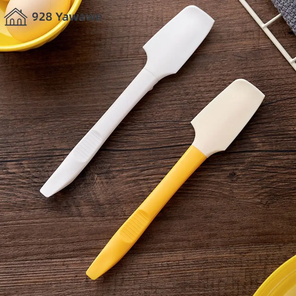 Cream Soft Glue Spatula Silicone Scraping Head Multifunctional Cooking Spatula Clean And Hygienic No Odor Slice Silicone Scraper