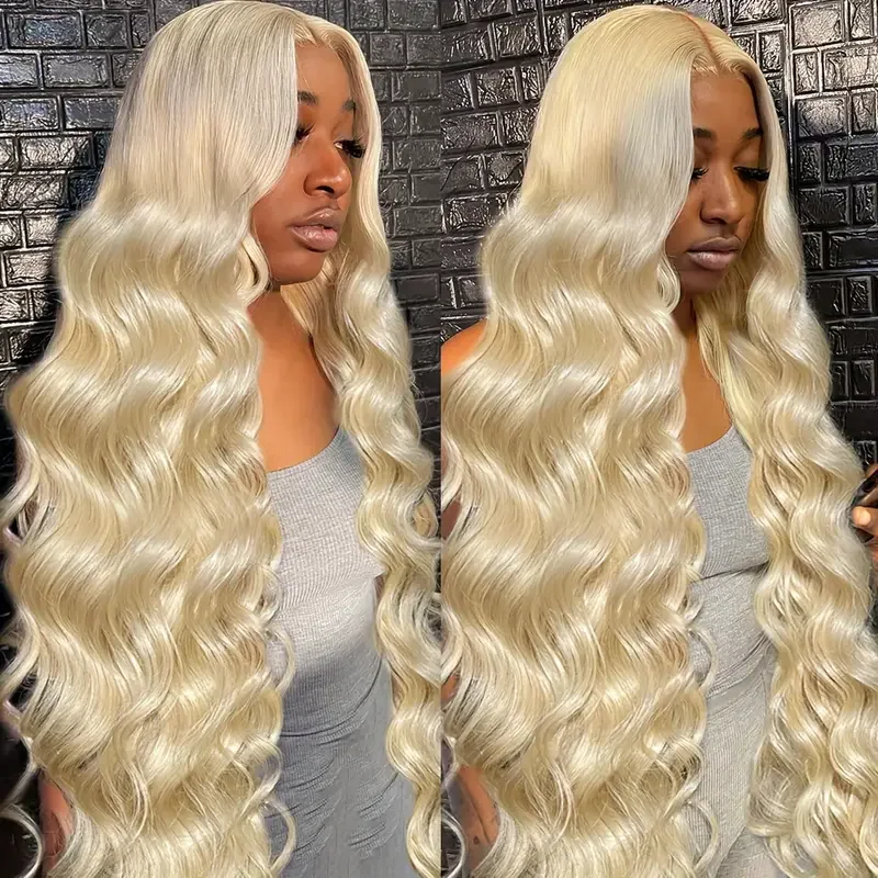 Luvin 613 Honey Blonde Body Wave 13x6 HD parrucche anteriori in pizzo trasparente per capelli umani 34 pollici colore 13x 4 parrucca frontale in pizzo per le donne