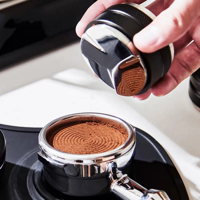 

51/53/58mm Coffee Distributor & Tamper, Dual Head Coffee Leveler Fits, Adjustable Depth-Espresso 3Angled Coffee