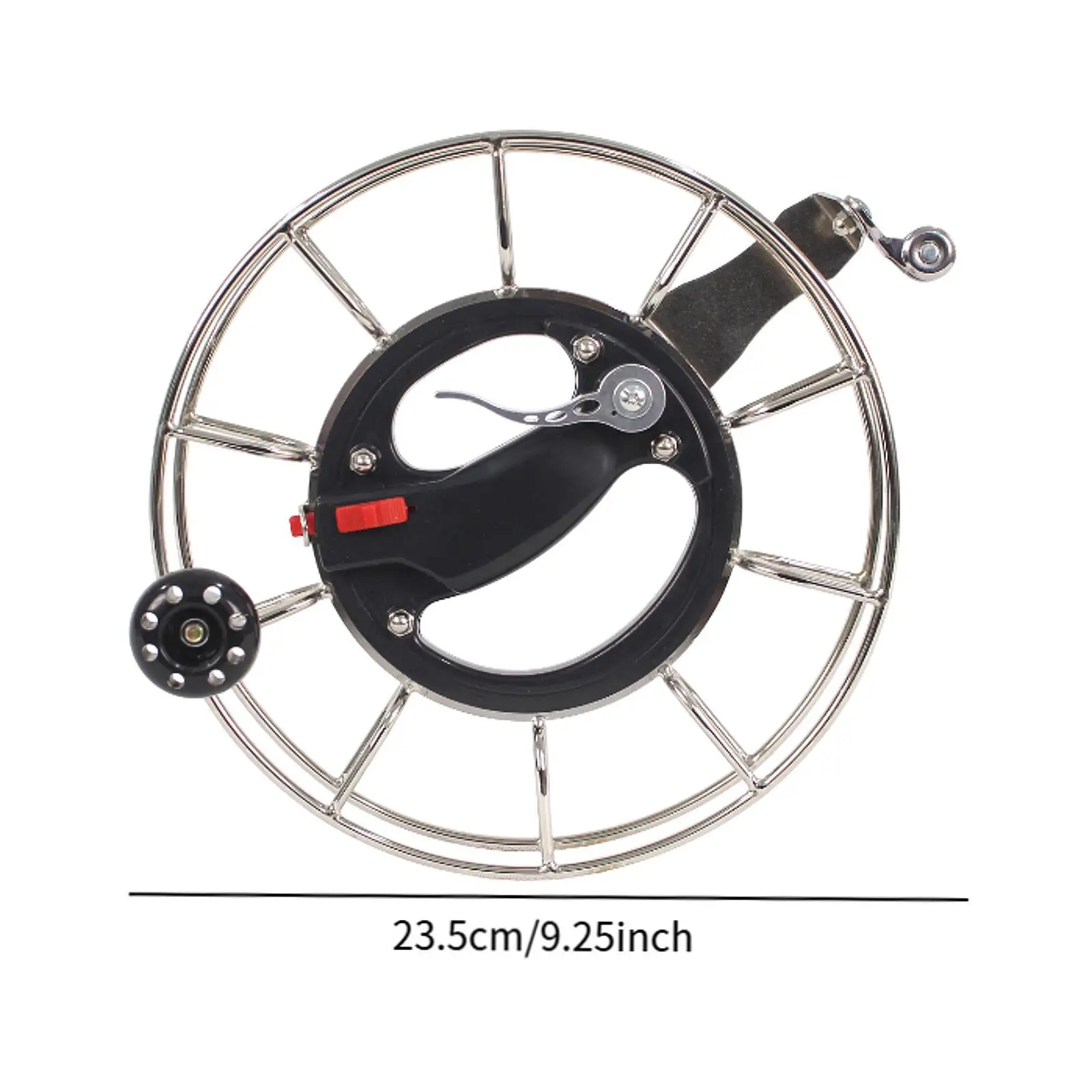 Nawijarki do lin do latawców Hamulec ręczny Akcesoria do latawców Wygodny uchwyt Zabawa na świeżym powietrzu Duży kołowrotek do latawców Koło do latawców Stal nierdzewna