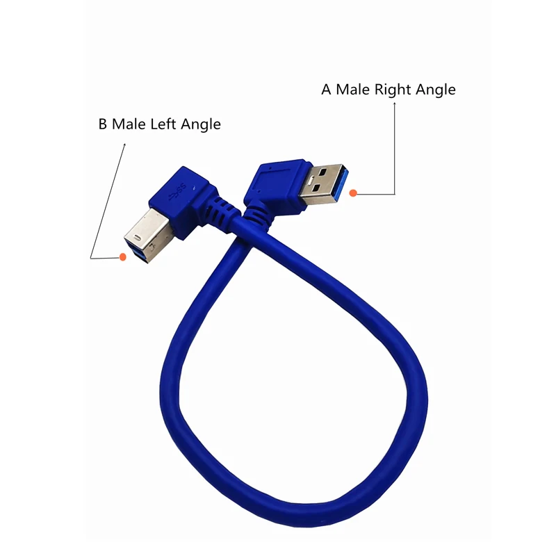 90 Graden Hoek Usb 3.0 Een Man Am Naar Usb 3.0 B Type Mannelijke Bm Usb3.0 Kabel Voor Printer Scanner Hdd