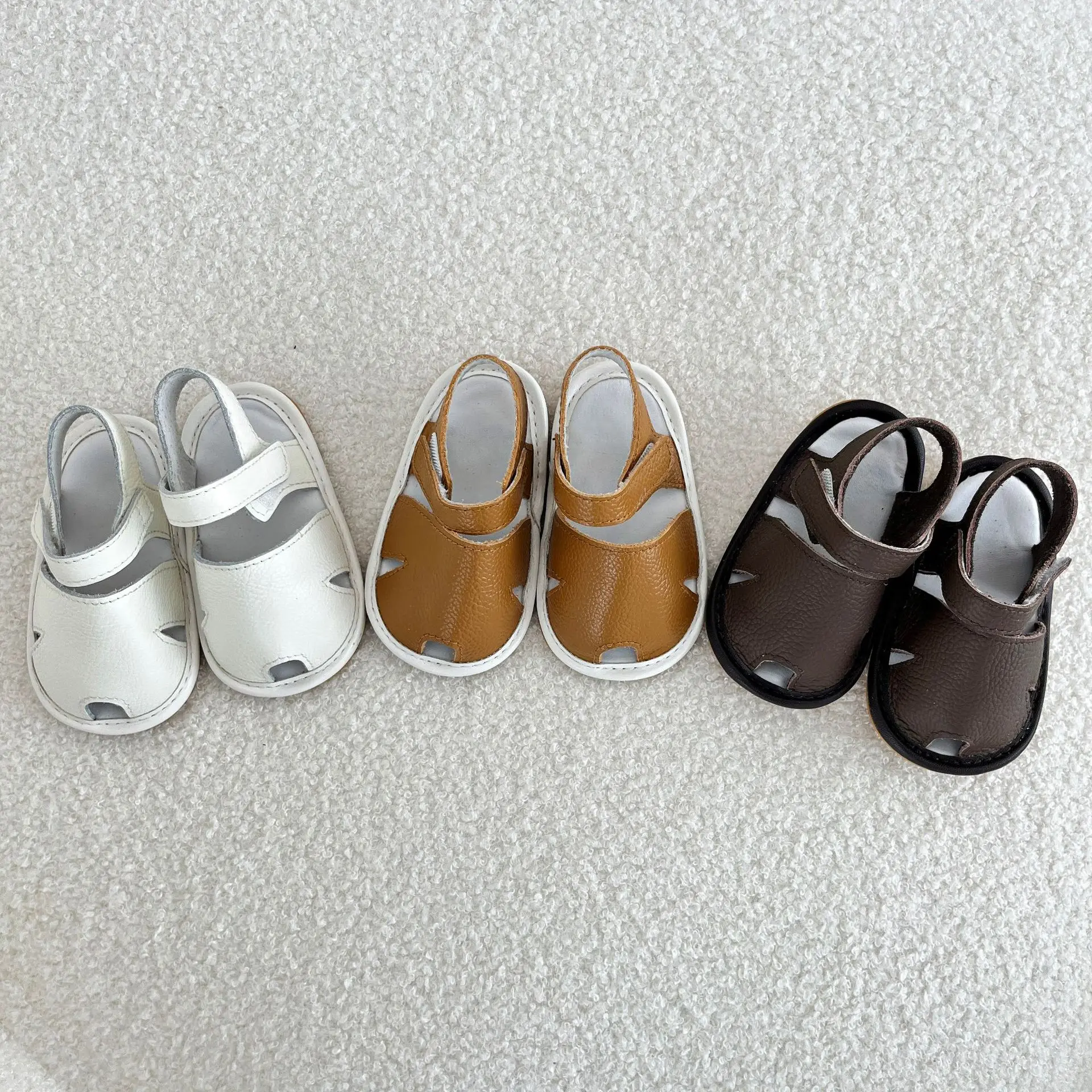 Baby Boys Shoes Sandals Toddler Girls Casual Summer Leather Shoes Newborn Infant Barefoot Shoes Sapato Loafers Kids Items stuff