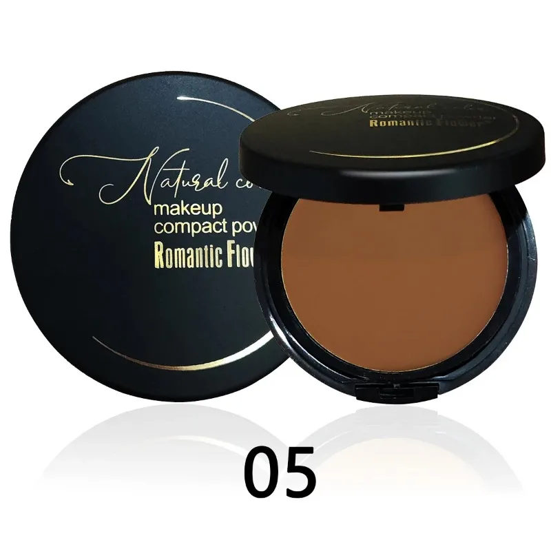 Weizen-Bräunungspuder Matt-Finish Schweißfest Ölkontrolle Dunkle Haut Foundation Concealer Kontur-Palette mit Puderquaste und Spiegel – Detail 12