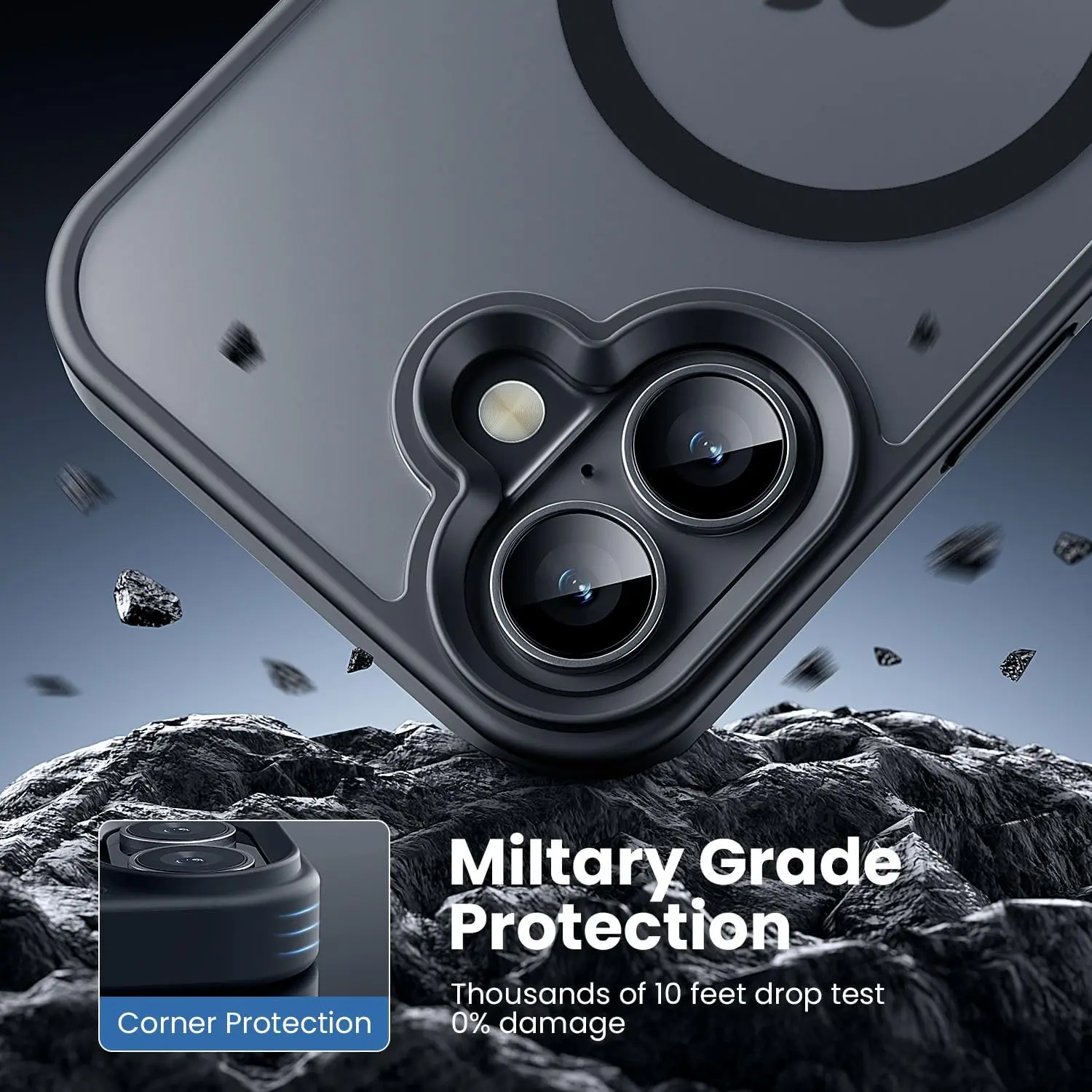 Matte Black Case For Magsafe Mag Safe iPhone 17 Air 16 Pro Max 15 Plus 14 13 Mini 12 11 SE 2022 2020 8 Phone Cover Accessories - náhled 3