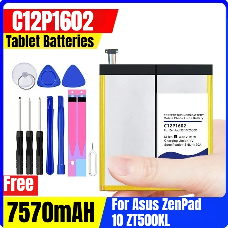 

C12P1602 3.85V 7570mAH Tablet Batteries for Asus ZenPad 10 ZT500KL