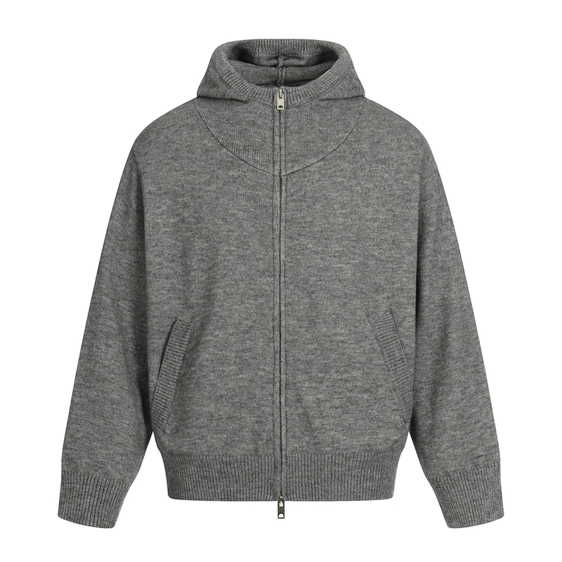 Novos homens soltos com capuz camisola jumper jaqueta unisex streetwear casual estilo curto moda vintage malha blusas cardigan casaco