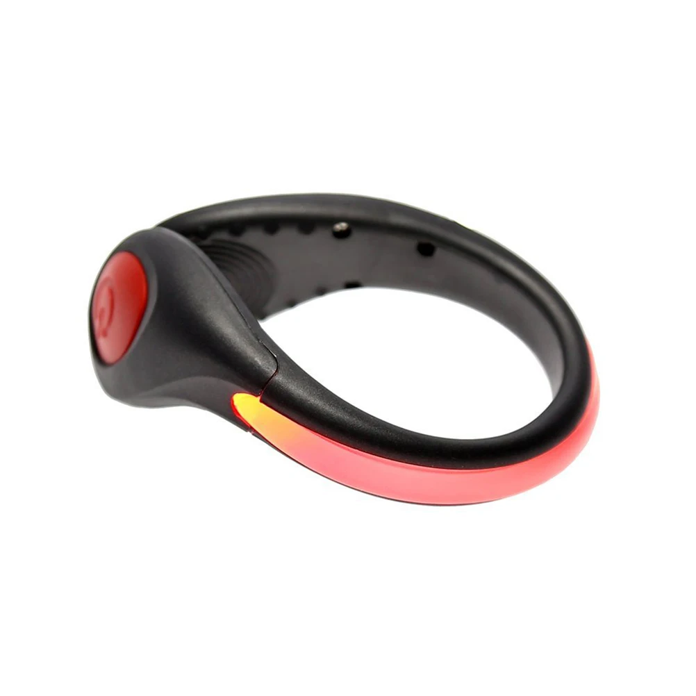 

2 Pcs Night Running Safety Lights Shoes Clips Runners Red for