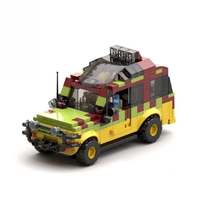 New iN Dinosaur Century Park Touring Car Ford Explorer Building Block Set German Soldier Jeeped Kids Children Holiday Gift Toys