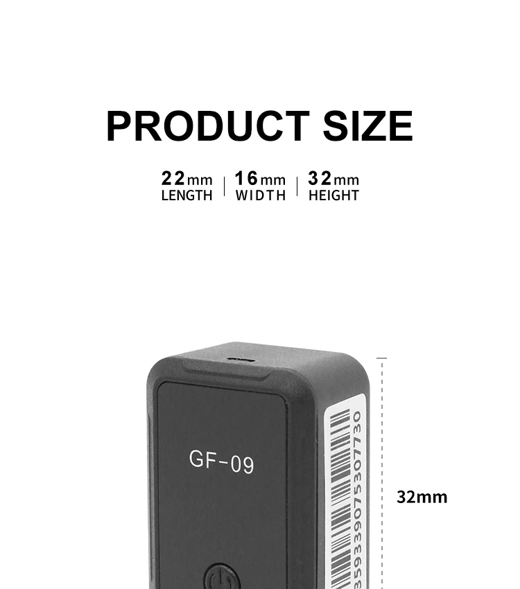 GF-09 Mini Gps Tracker Auto Gps Locator Anti-Diefstal Tracker Anti-Verloren Opname Tracking Apparaat Voice Control