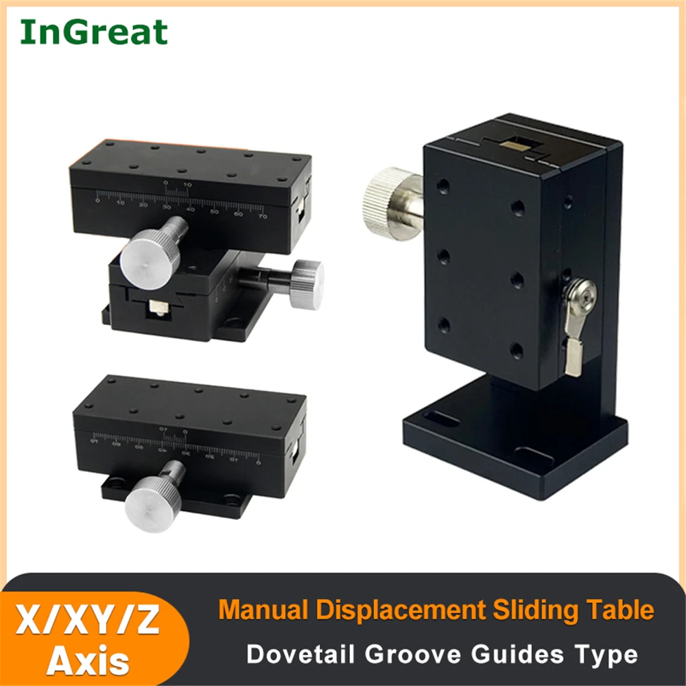 X/XY/Z Axis Gear Rack Precision Dovetail Groove Sliding Table Manual Linear Stage Displacement Platform LWX4040 LWY4060 LWZ4090