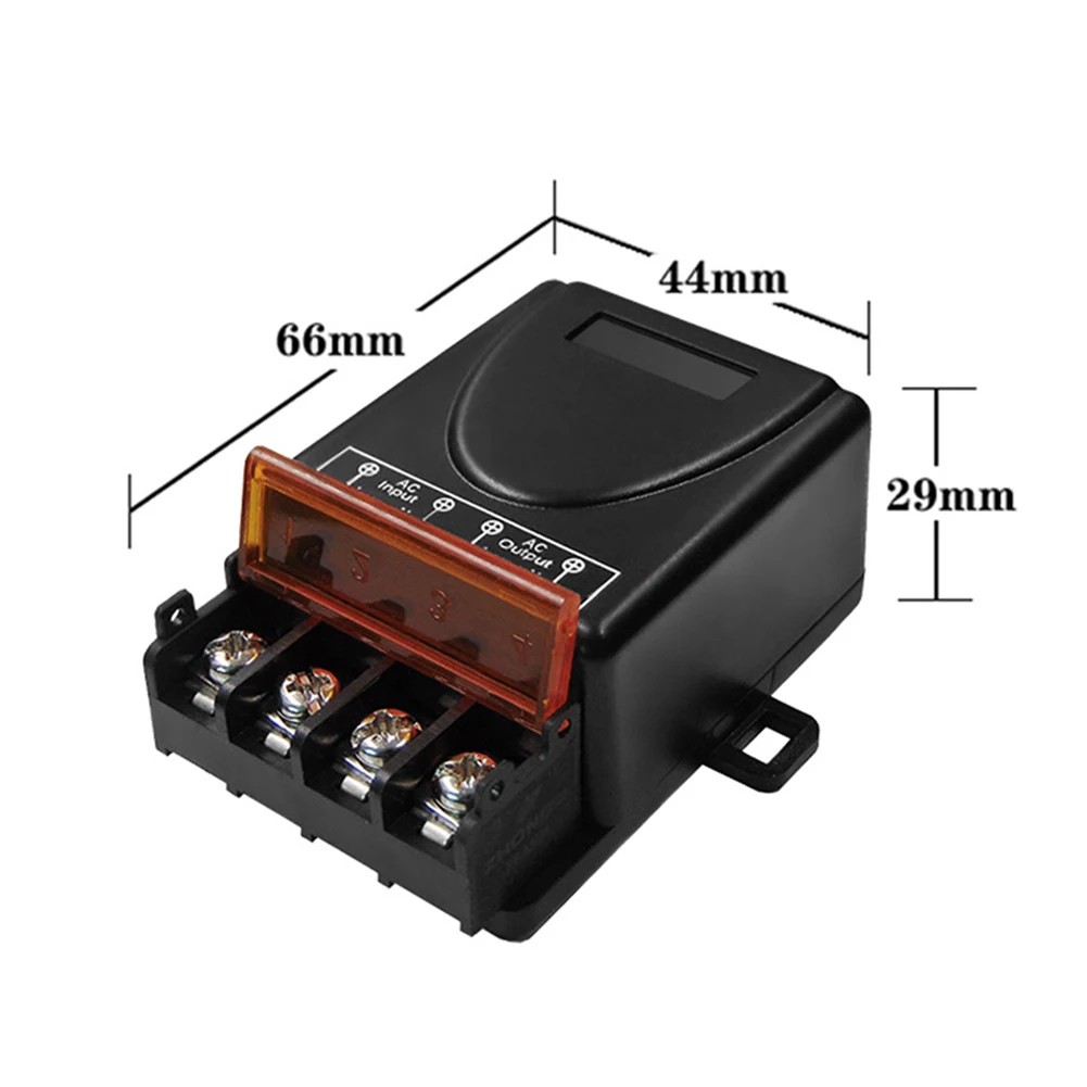 Wireless Remote Control Switch with 30A Relay 2CH Transmitter Operating at 433MHz Frequency for AC 90 256V Power Supply