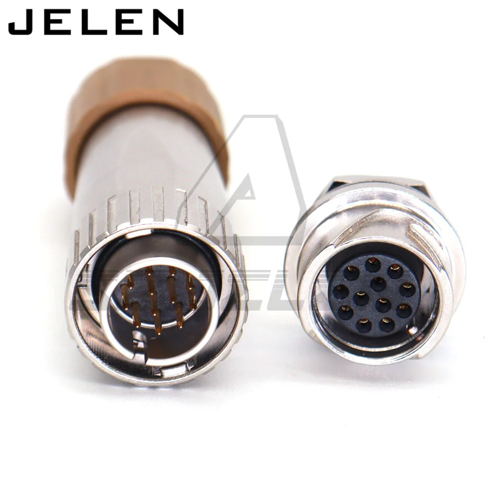 LF10WBP-12P and LF10WBR-12S Connector 12pin power cables Industrial camera Waterproof connector IP68