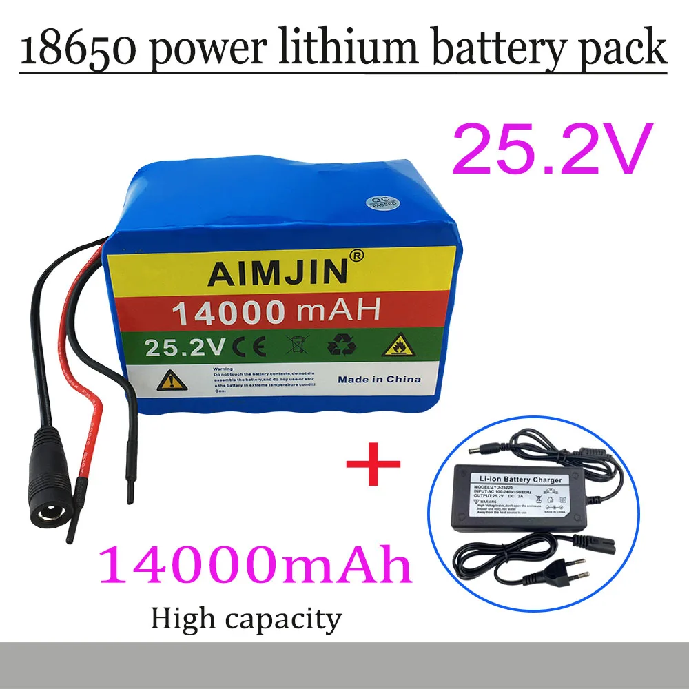 

25,2 V 14000mAh литиевая батарея большой емкости 18650 6S4P BMS блок батарей