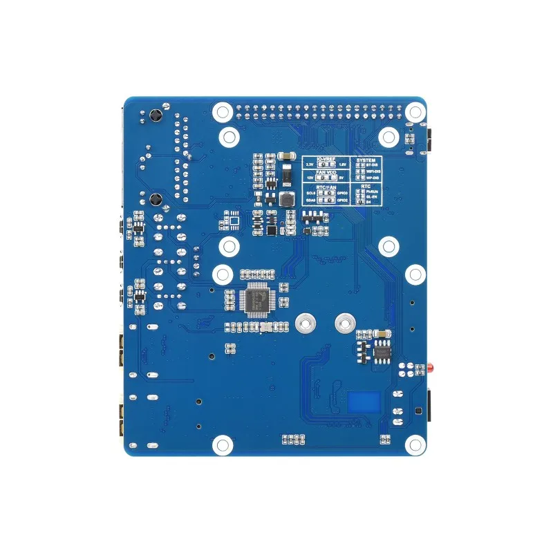 WIFI6 Dual ETH Base Board/Mini-Computer Designed for Raspberry Pi Compute Module 4(NOT Included), Onboard M.2 E KEY Slot