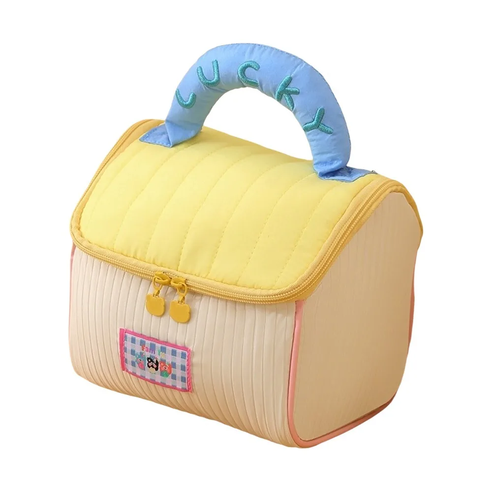 Durable House Shaped Cosmetic Bag Handheld Waterproof Makeup Bag Large Capacity Storage Bag Travel Storage