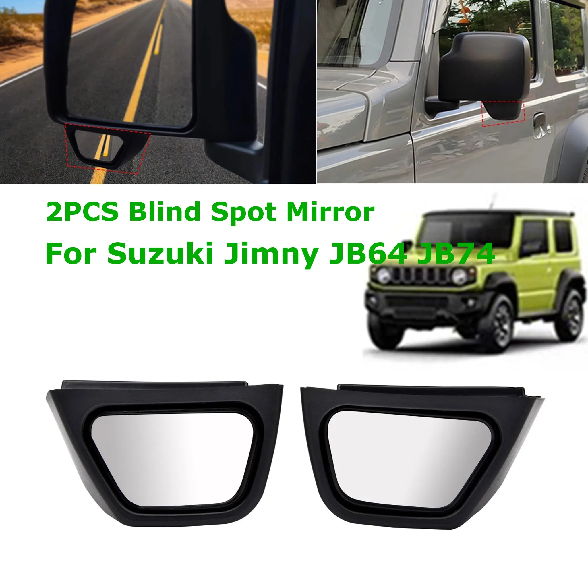

For Suzuki Jimny JB64 JB74 Blind Spot Mirrors 2/4Door High-Quality ABS Rearview Mirrors Rear View Side Assist Mirror 2019-2025
