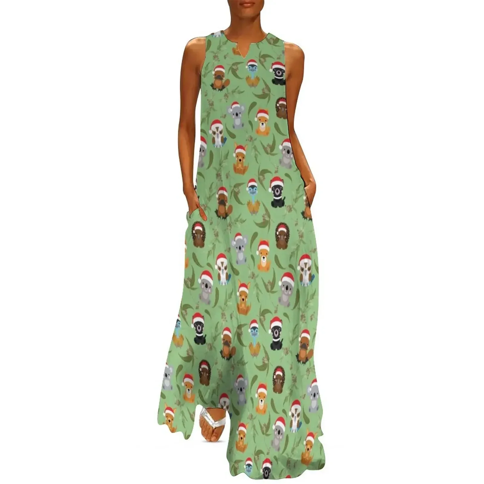 

Aussie Christmas Babies Green Long Dress summer clothes womens dress summer dress woman 2025 trendy
