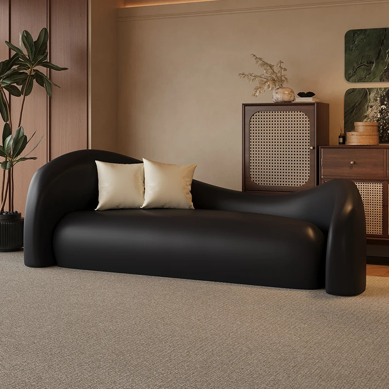 

m Retro Black Comfortable Sofa Simple Design Living Room Reception Hallway Sofa Unusual Leisure Decor Adult Salon Furniture m