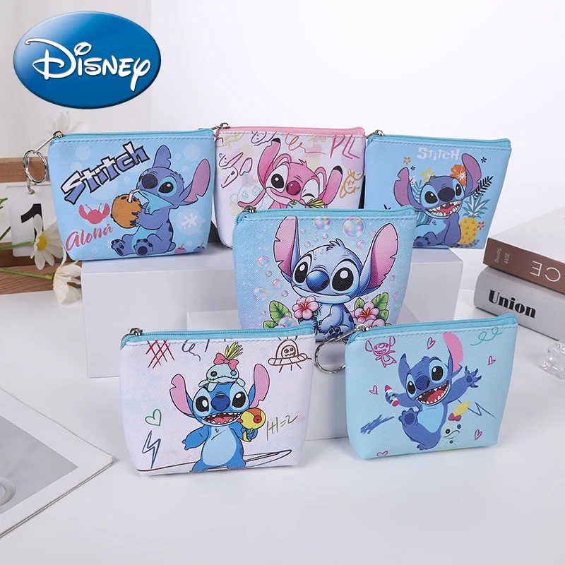 

Disney Anime Lilo & Stitch Coin Purse Kawaii Cartoon Stitch Coin Bag Wallet Storage Bags Kids Stationery Bag Birthday Gift