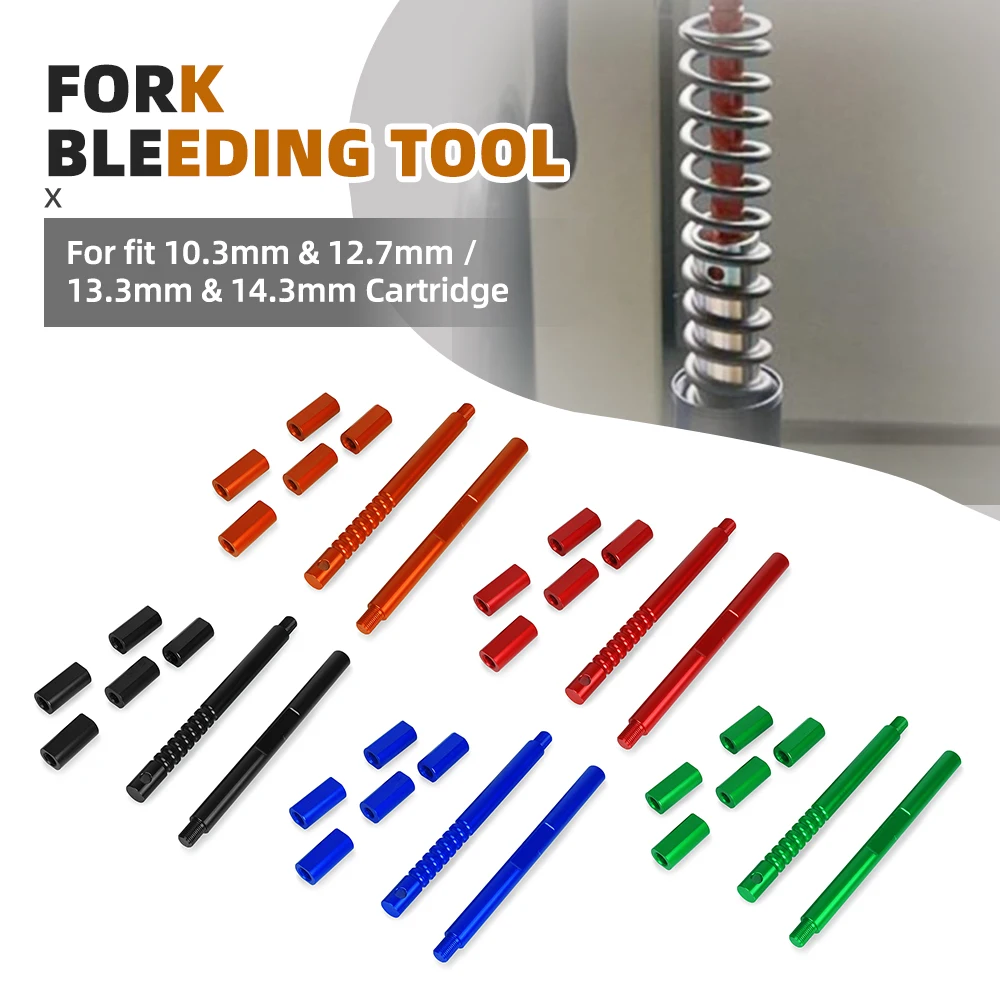 fit 10.3mm & 12.7mm / 13.3mm & 14.3mm Cartridge Rod Fork Damper Rod Holding Tool Fork Bleeding Tool Spring Compressor Repairing