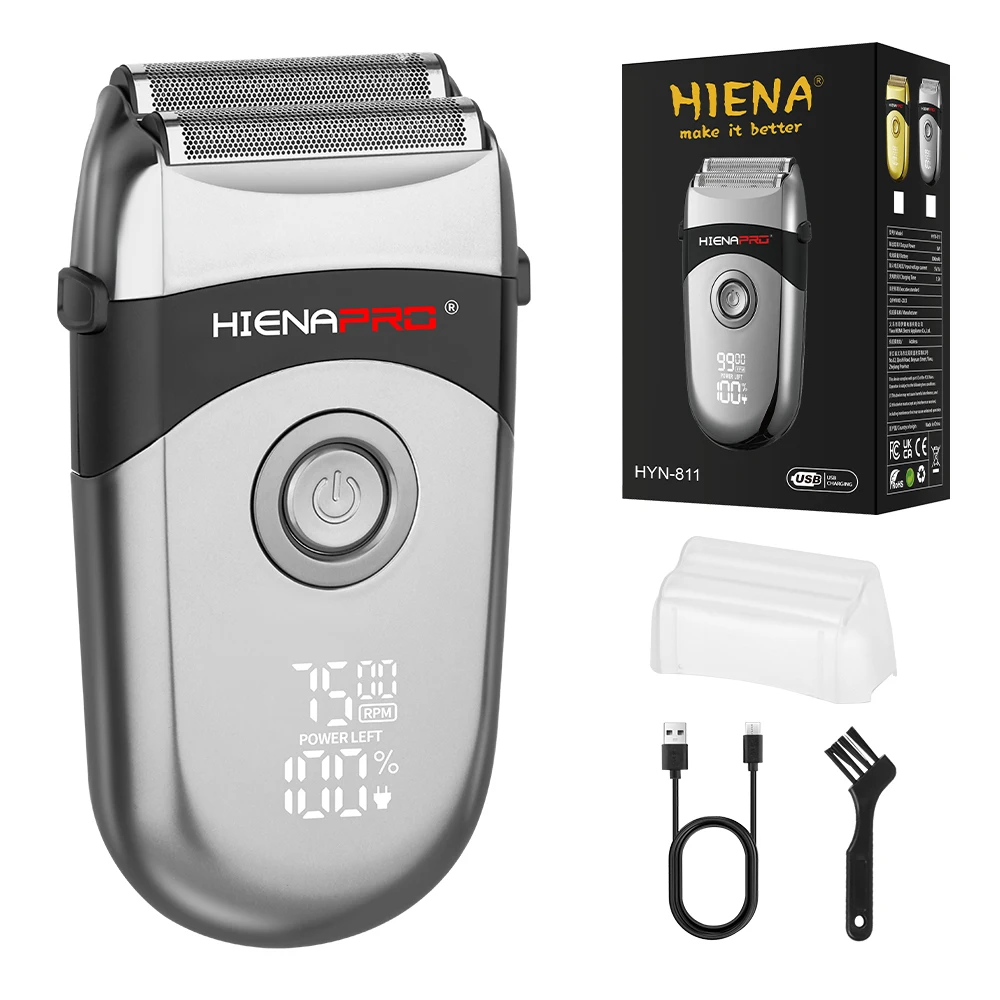 HIENA PRO hair shaver Professional Beard Trimmer Electric Razor Knob Metal Shaving Machine for Men Beard Trimmer Foil