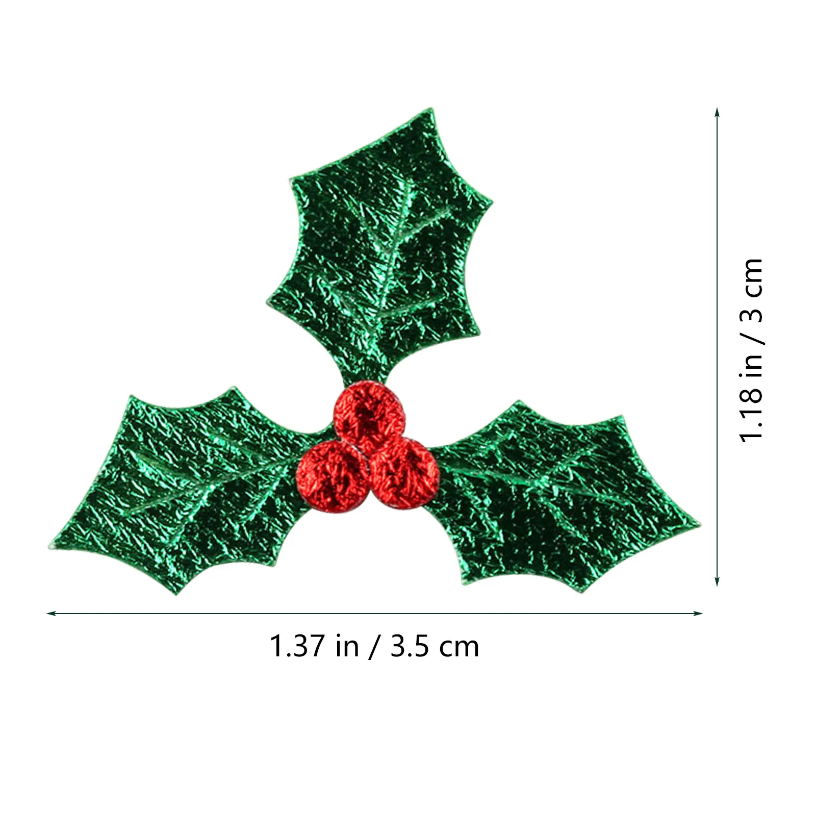 100pcs Christmas Artificial Leaf naments Picks Decor Premium Cloth Fabric Miniature Berry Leaves Xmas Party Home Greenery - Image 3