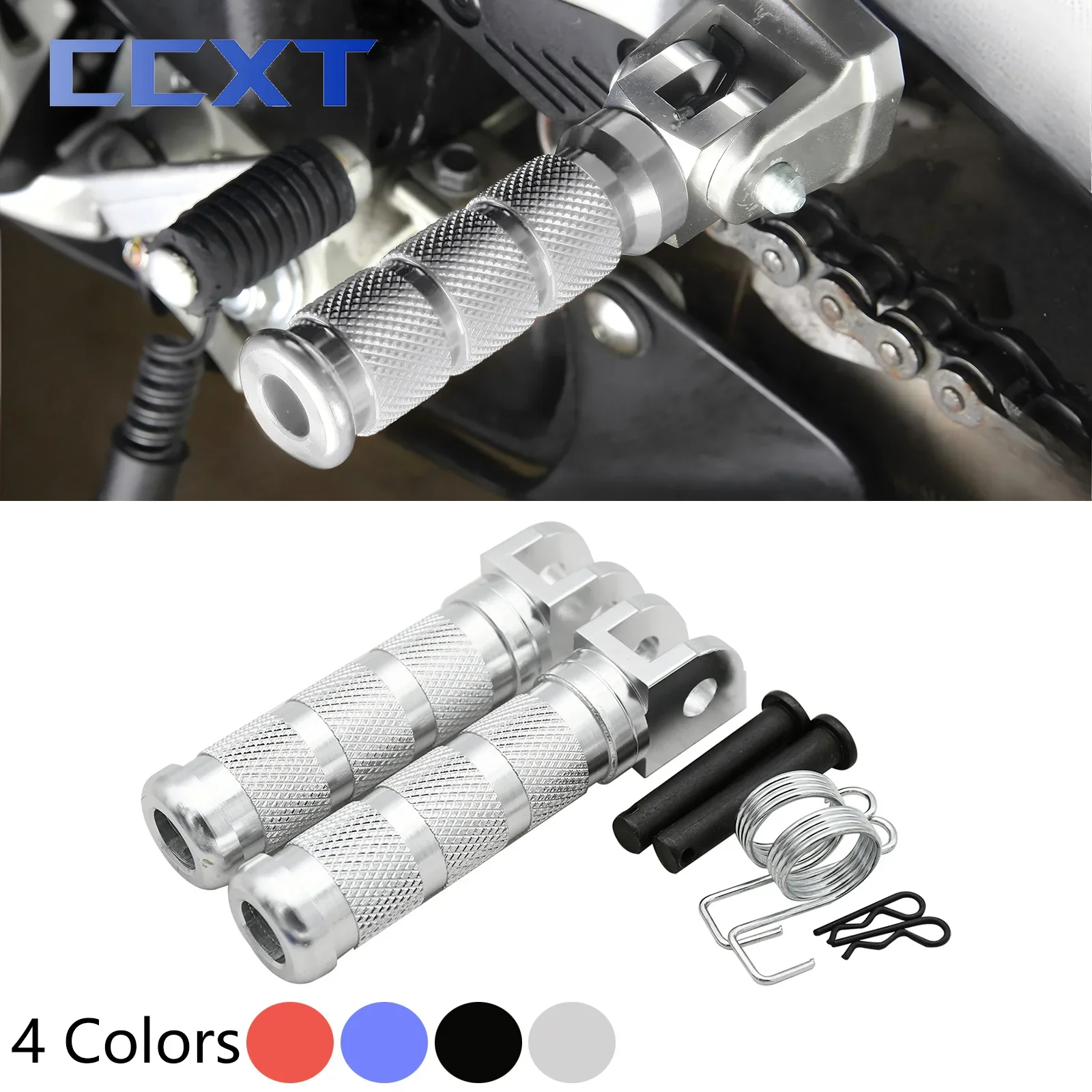 

Motorcycle CNC Pedal Foot Pegs FootRest Footpegs Rests Pedals For Kawasaki Z125 Z250 Z300 Z400 For Yamaha MT03 MT07 MT09 MT10