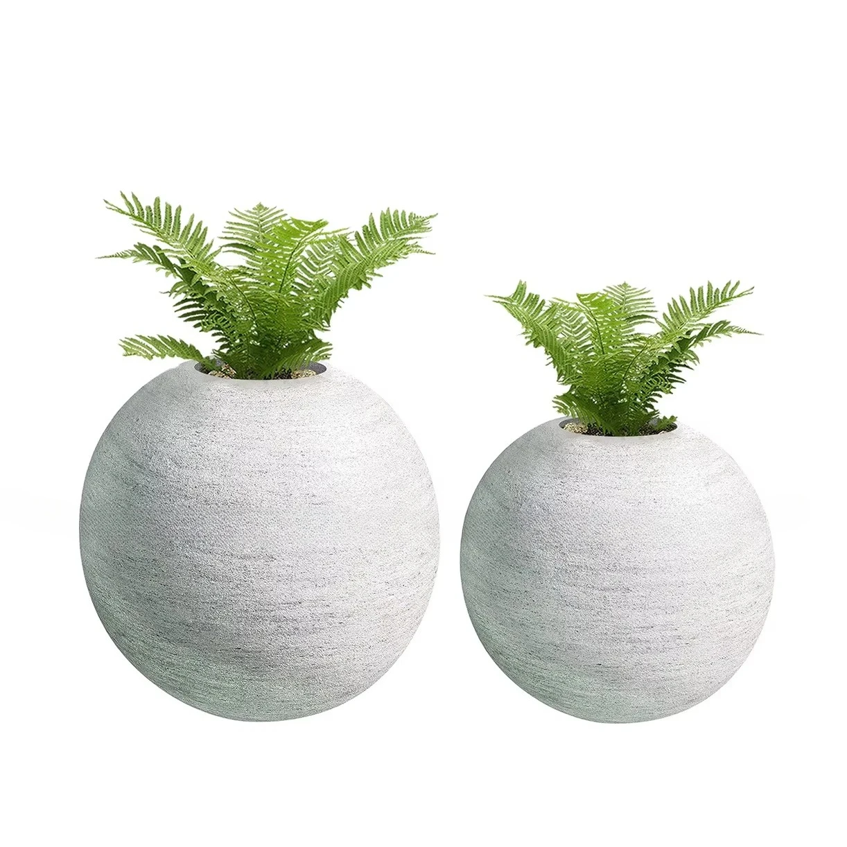 

Flower pot Outdoor Garden Round floor Large Large ball Fibergla