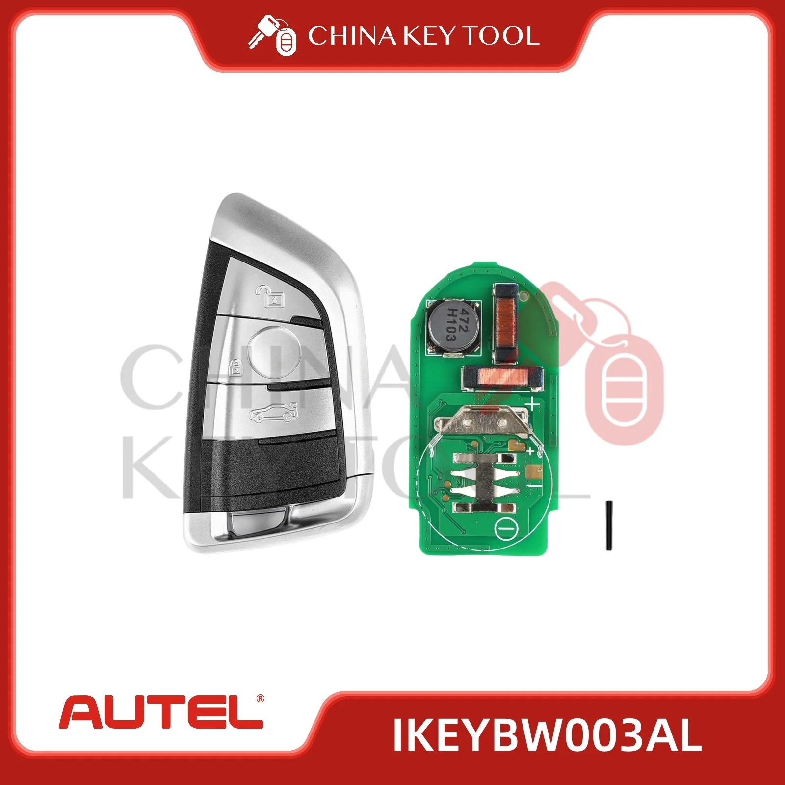 1PCS Autel IKEYBW003AL BW003AL Universal Smart Remote Key 3 Buttons For BMW For Autel Smart Key For KM100 IM508 IM608 KM100E