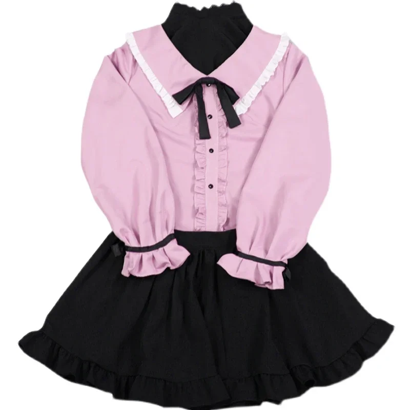 Vampire Miku cosplay costume wig cosplay anime suit pink kawaii dress shirt uniform Girl women Halloween costume accessories