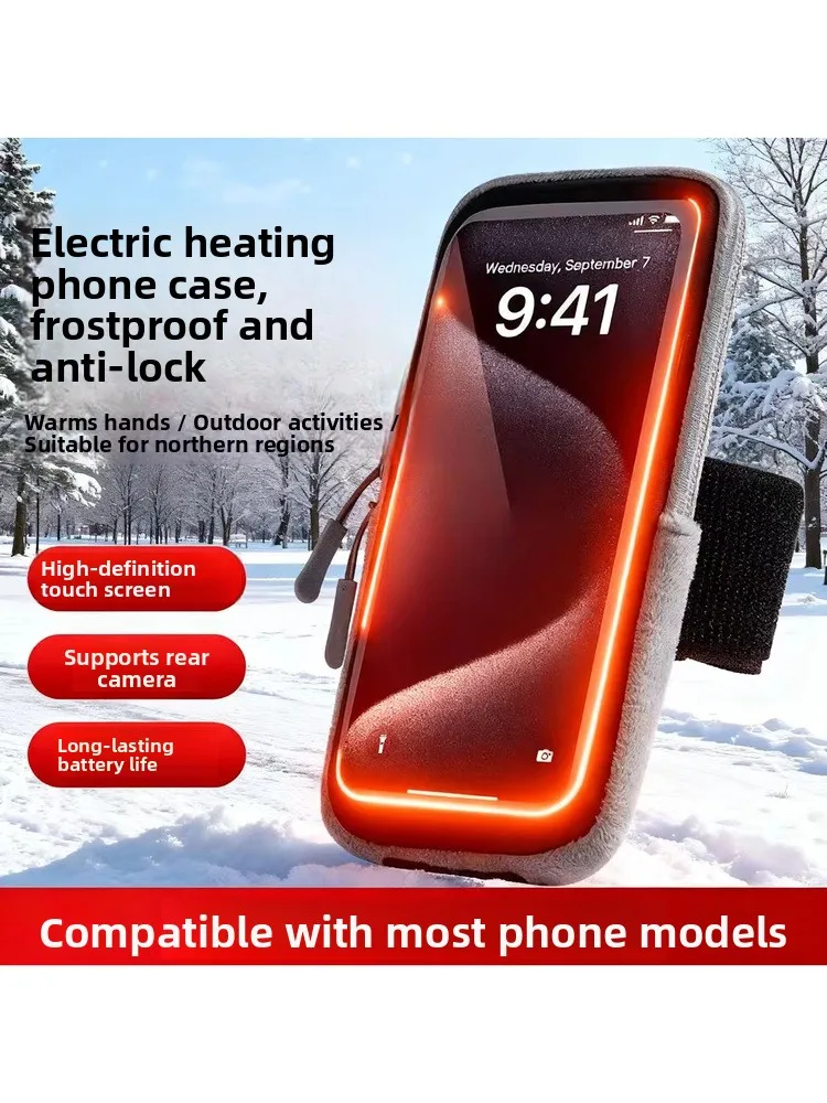 Heating Insulation Mobile Phone Case Winter Riding Anti-Freeze Warmth Maintaining Phone Bag Heat Retaining ential for Travel