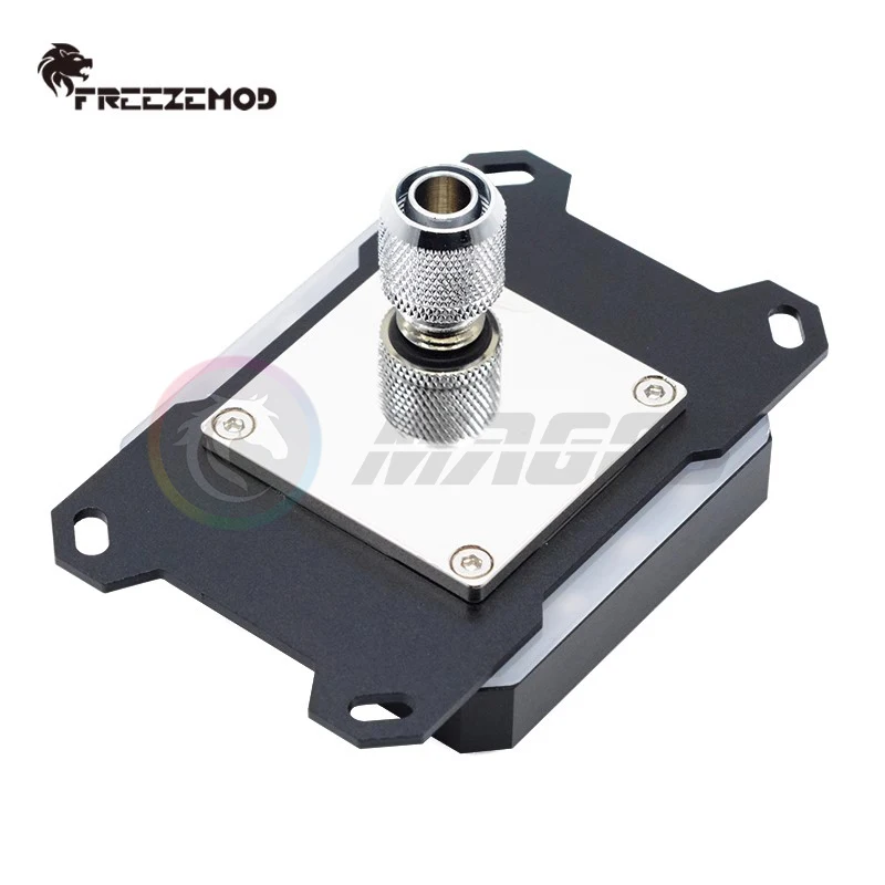 FREEZEMOD RGB CPU Water Block dla AMD AM4 AM5, metalowa rama + akrylowa osłona, Aurora 5V ARGB SYNC, AMD-PK5E — zdjęcie 4