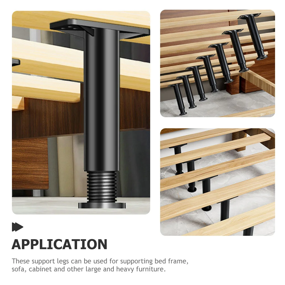 

4pcs Legs Adjustable Height For Bed Support Replacement Frame Replacement Durable Bed Frame Support Parts Furniture Legs