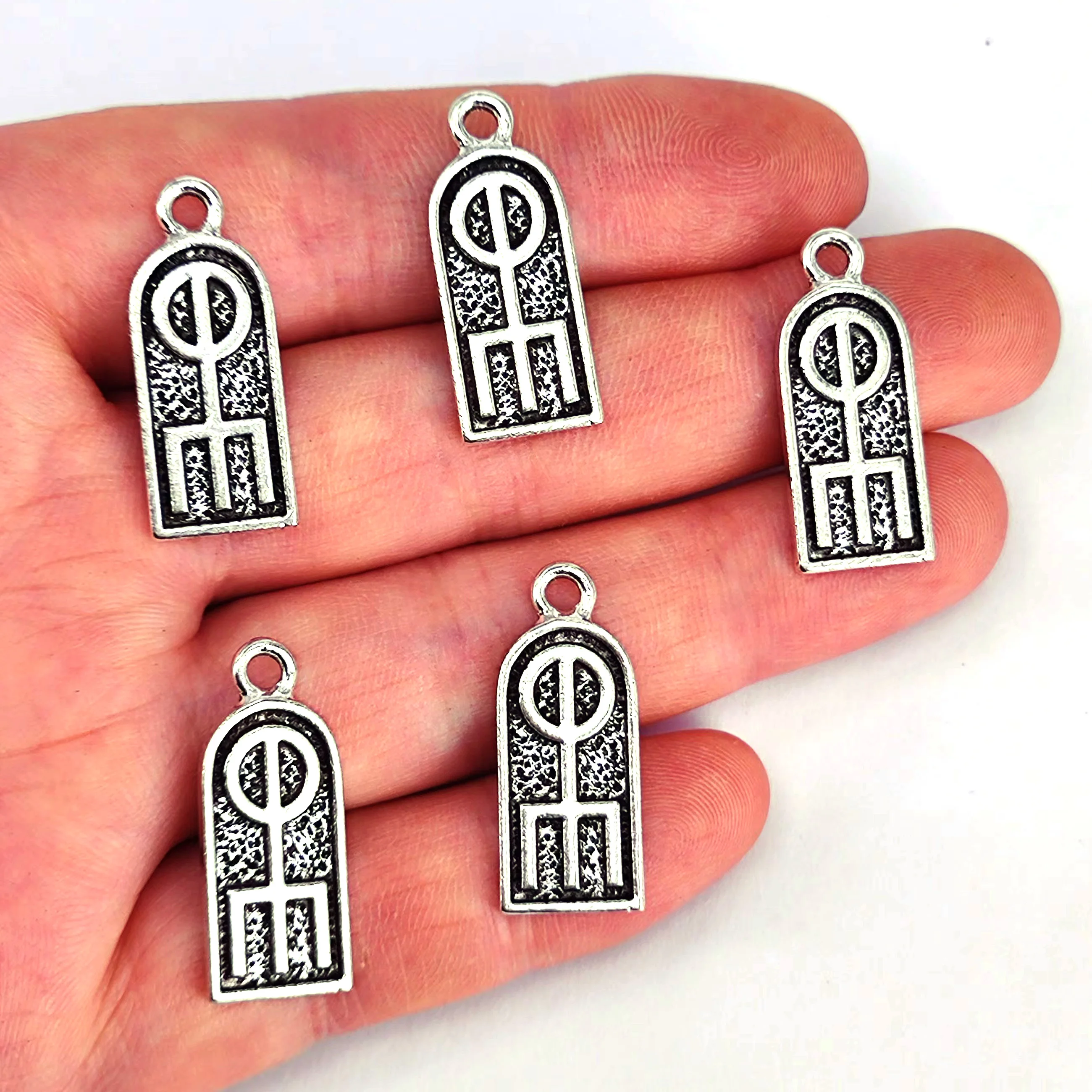 5pcs norse icelandic binding runic rune galdrastafir attacts love pewter charm making jewelry findings for DIY earring necklace