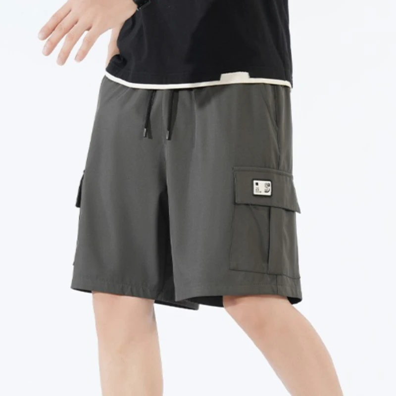 8XL Korean Men's Cargo Shorts Casual Multi-Pockets Streetwear Baggy Work Shorts Men Fashion Loose Overalls Shorts Male Workwear
