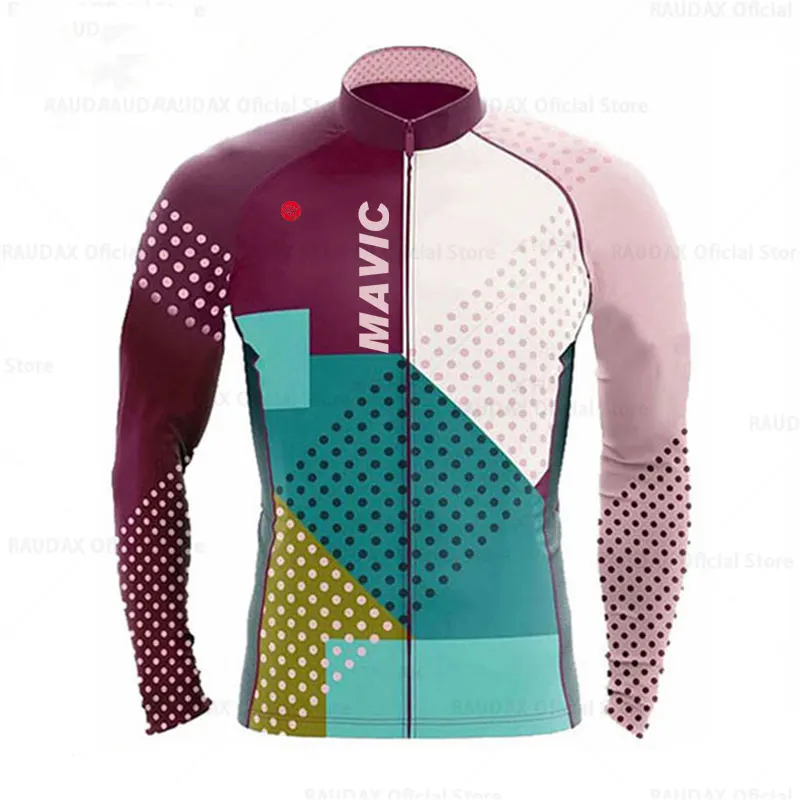 2023 Rx Mavic Men's Spring and Autumn Cycling Team Long Sleeve Bike Wear Premium Mountain bike Mountain Bike Bib Sportswear