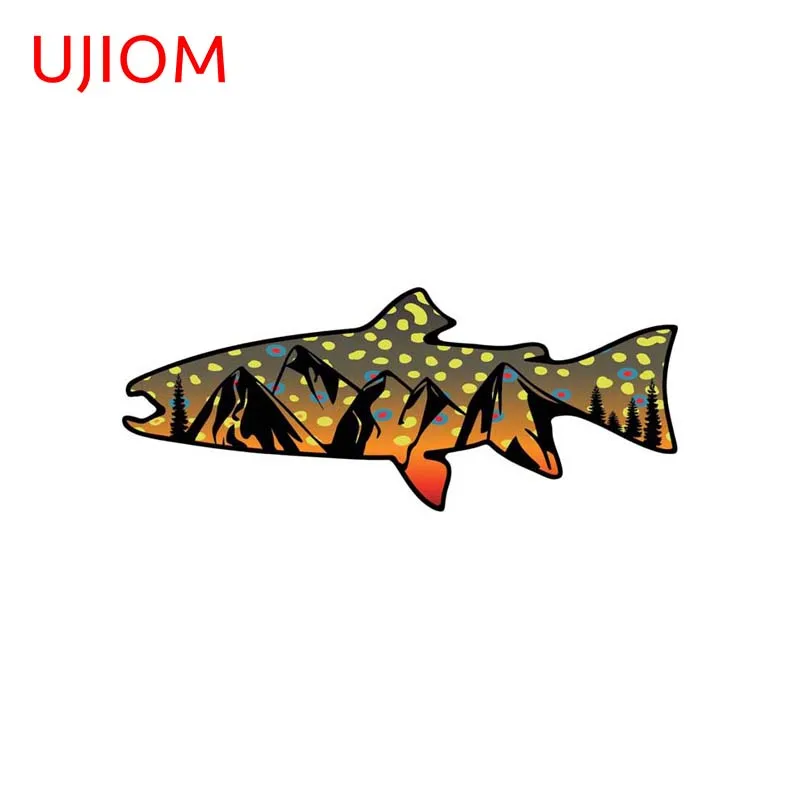 UJIOM Fish Colorful Graphics Wall Sticker Exquisite Scratch Proof Adhesive Decal Suitable For Switch Wall Decor Accessories