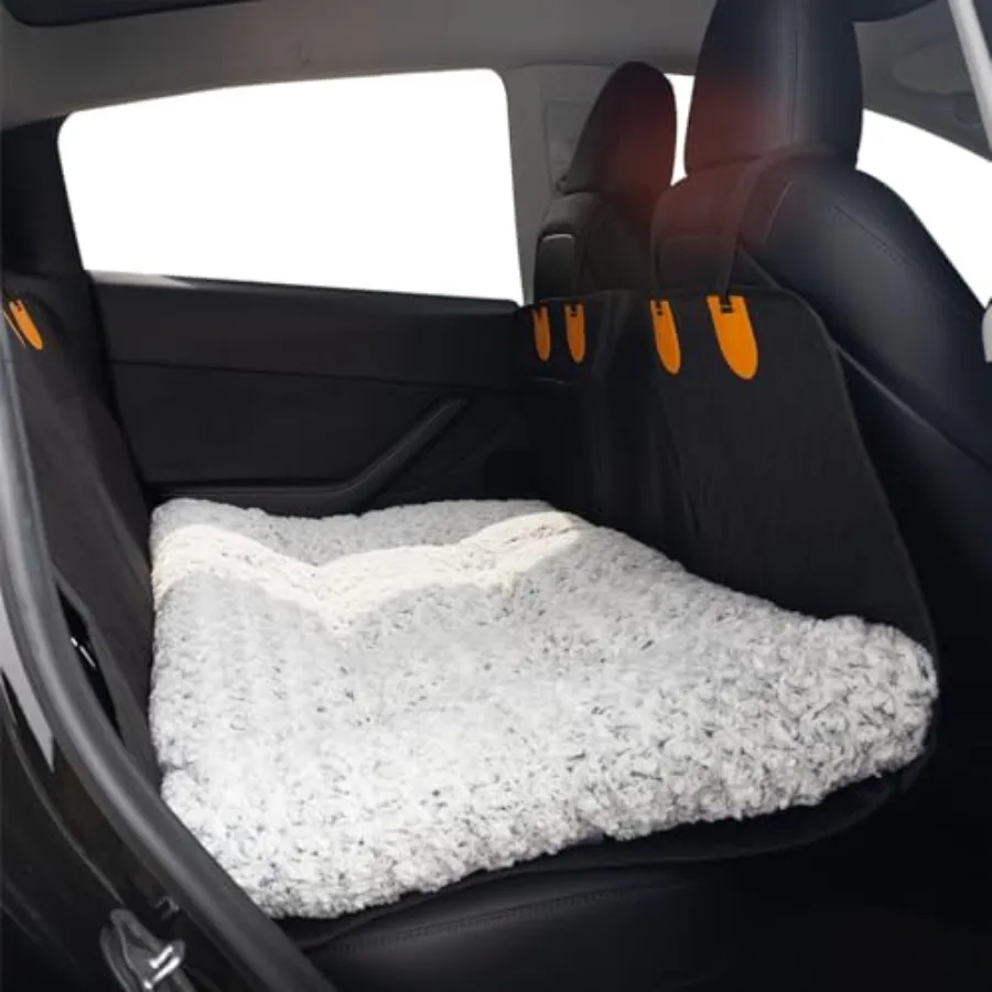 

3.5" Thick Deluxe Plush Dog Bed Mat for Car Comfy Dog Seat Cover Pet Bed and Seat Cover Protector Washable and Anti-Slip Travel