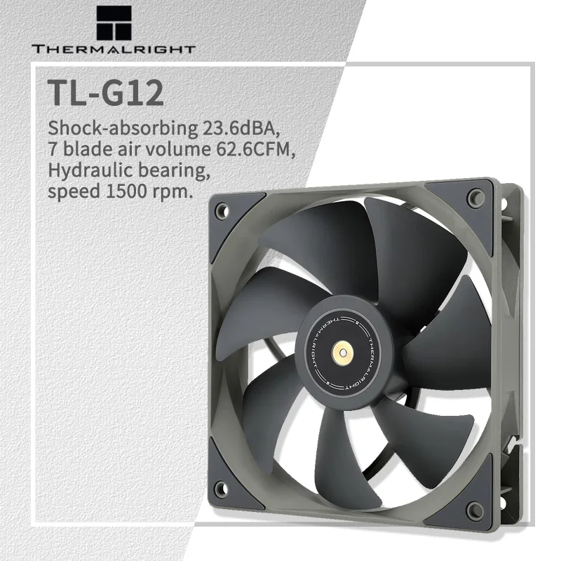

Thermalright-TL-G12 Silent-Balance Case Fan, 120mm, 4PIN, PWM, 1500RPM Performance, CPU Cooler Fan